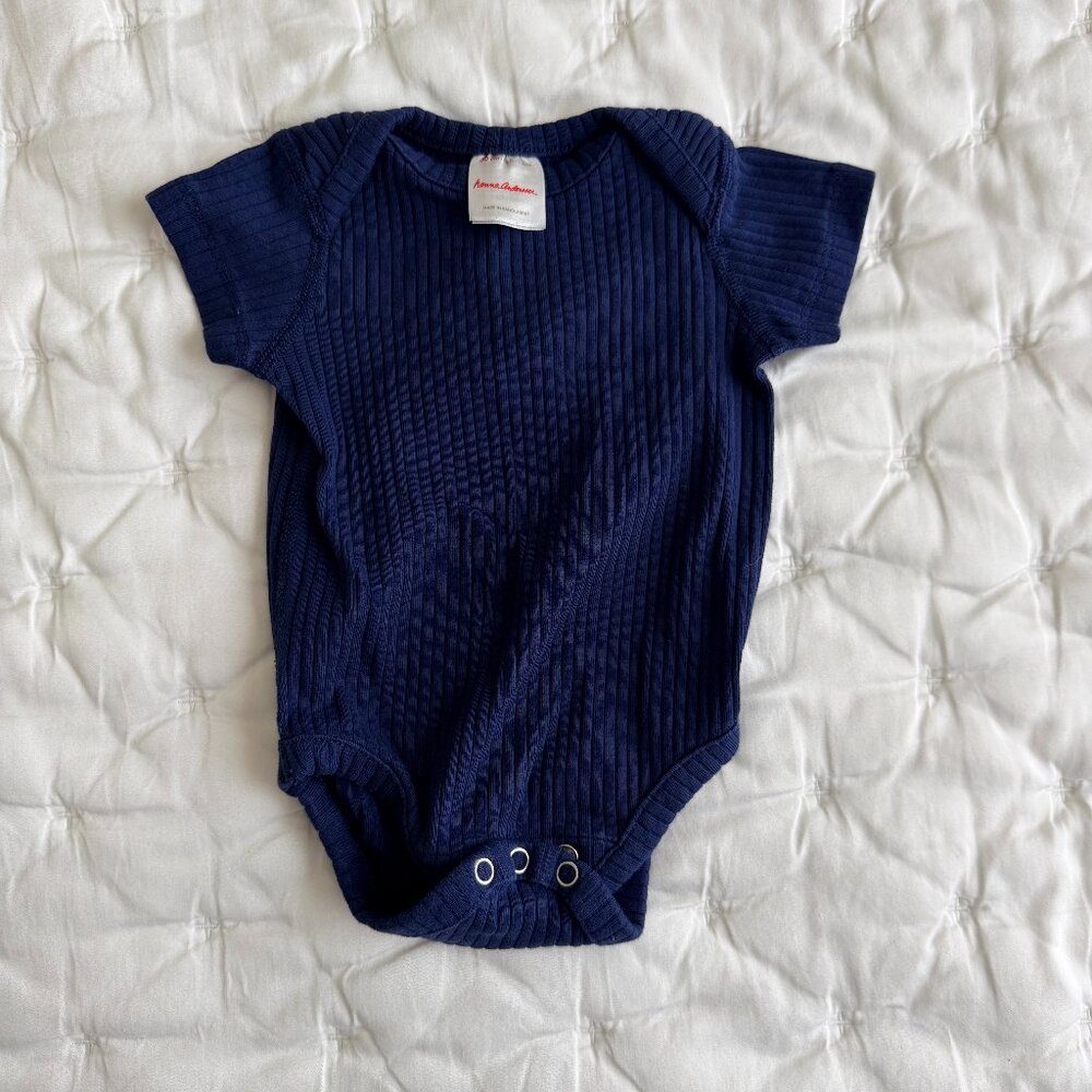 Hanna Andersson 0-3 Ribbed SS Bodysuit